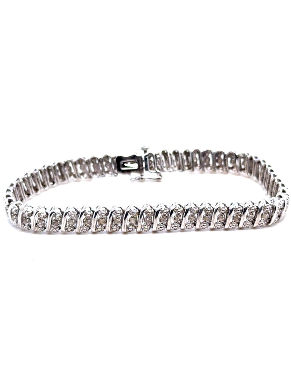 Classic Sterling‎ Silver 925 Diamond Tennis Bracelet